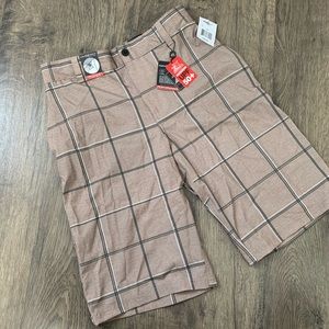 NWT ZeroXposur Performance Shorts Khaki Plaid
